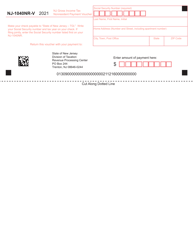 Form NJ-1040NR-V - 2021 - Fill Out, Sign Online and Download Fillable ...