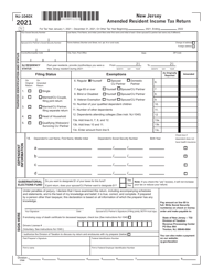 Form NJ-1040X Amended Resident Income Tax Return - New Jersey