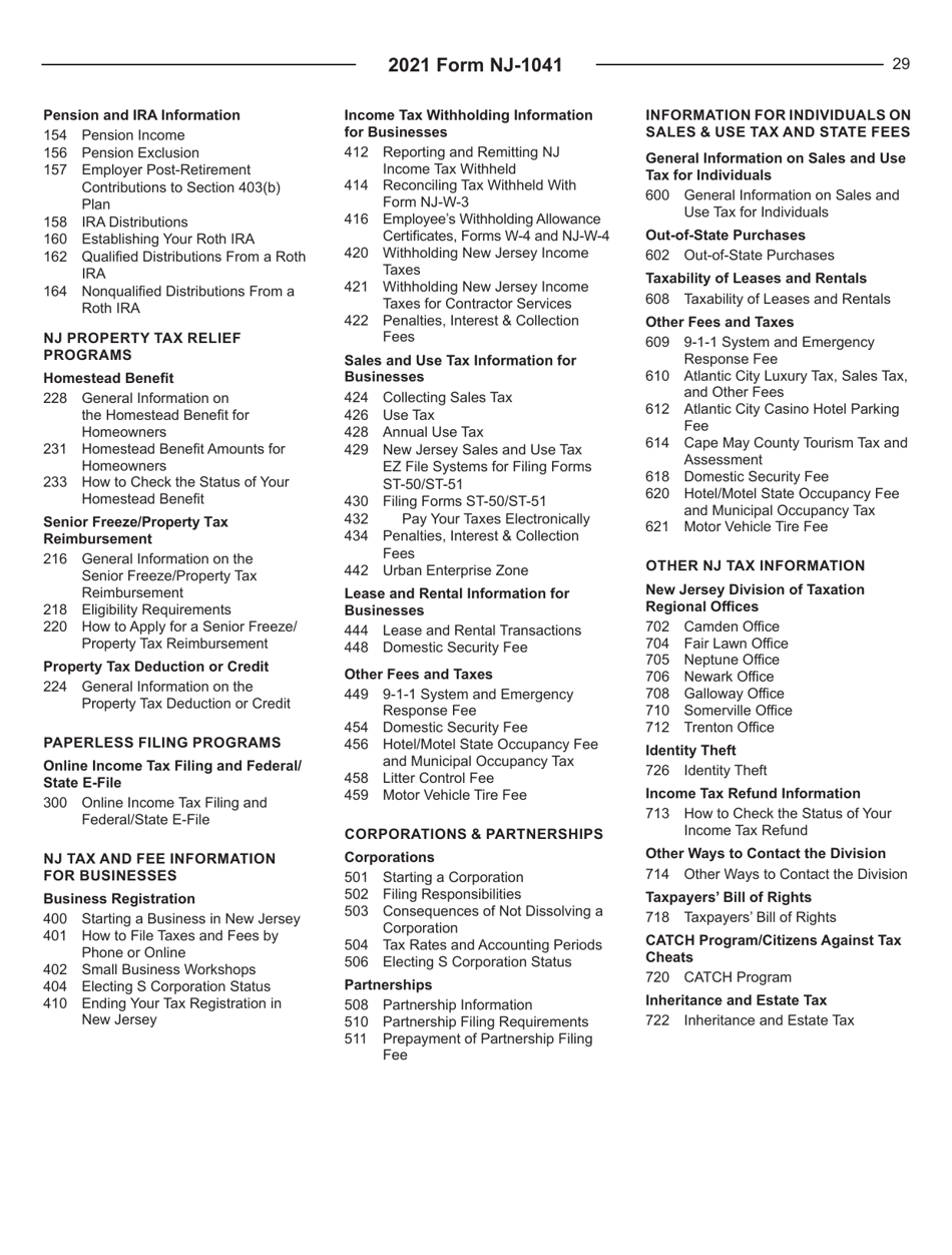 Instructions for Form NJ-1041 New Jersey Income Tax Fiduciary Return - New Jersey, Page 29