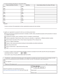 Form REG-1E Application for St-5 Exempt Organization Certificate for Nonprofit Exemption From Sales Tax - New Jersey, Page 2