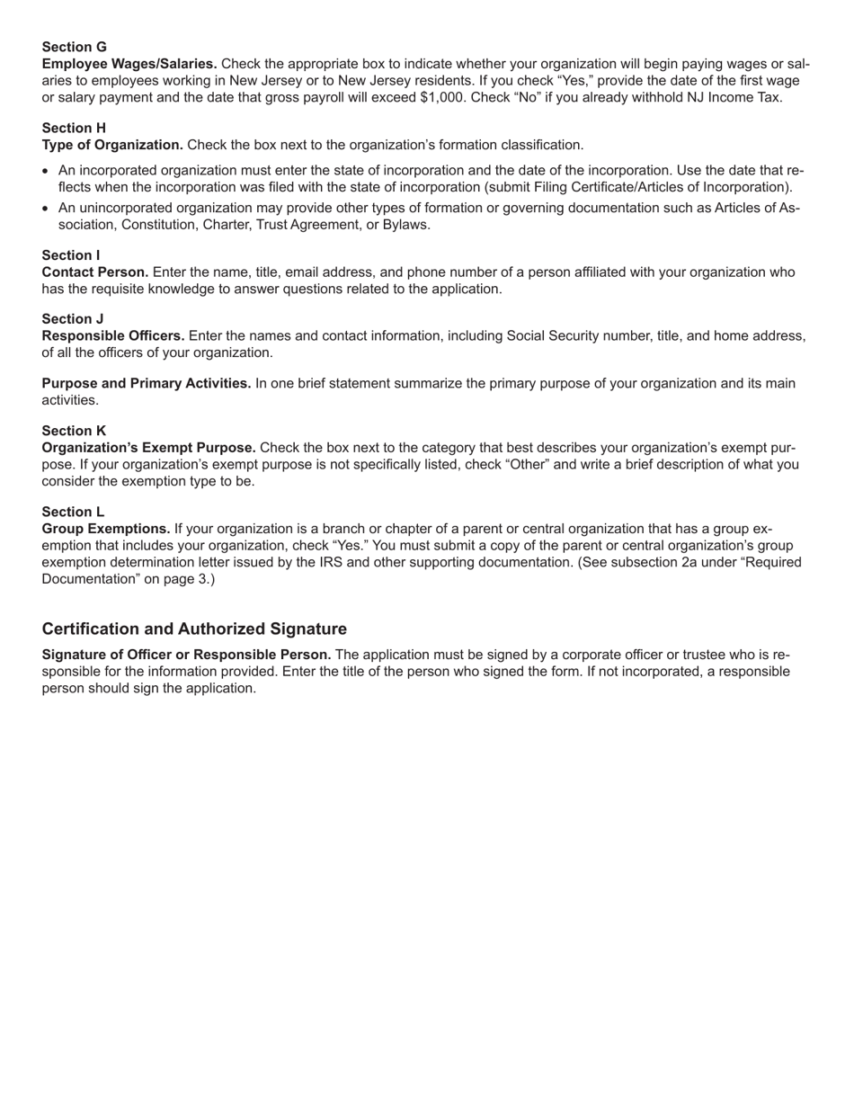 Form REG-1E Application for St-5 Exempt Organization Certificate for Nonprofit Exemption From Sales Tax - New Jersey, Page 5