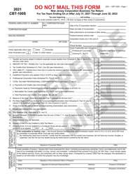 Form CBT-100S New Jersey Corporation Business Tax Return Sample - New Jersey, Page 2