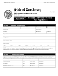 Form TPT-R Tobacco and Vapor Products Tax Registration - New Jersey, Page 3