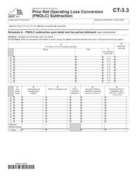 Document preview: Form CT-3.3 Prior Net Operating Loss Conversion (Pnolc) Subtraction - New York