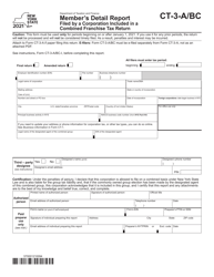 Document preview: Form CT-3-A/BC Member&#039;s Detail Report - Filed by a Corporation Included in a Combined Franchise Tax Return - New York