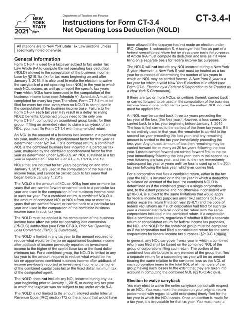 Form CT-3.4 2021 Printable Pdf