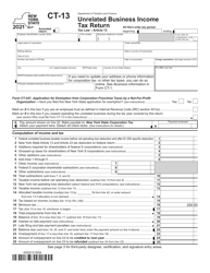 Document preview: Form CT-13 Unrelated Business Income Tax Return - New York