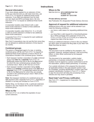 Form CT-5.1 Request for Additional Extension of Time to File (For Franchise/Business Taxes, Mta Surcharge, or Both) - New York, Page 2