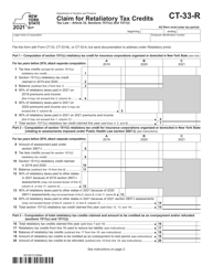 Form CT-33-R Claim for Retaliatory Tax Credits - New York