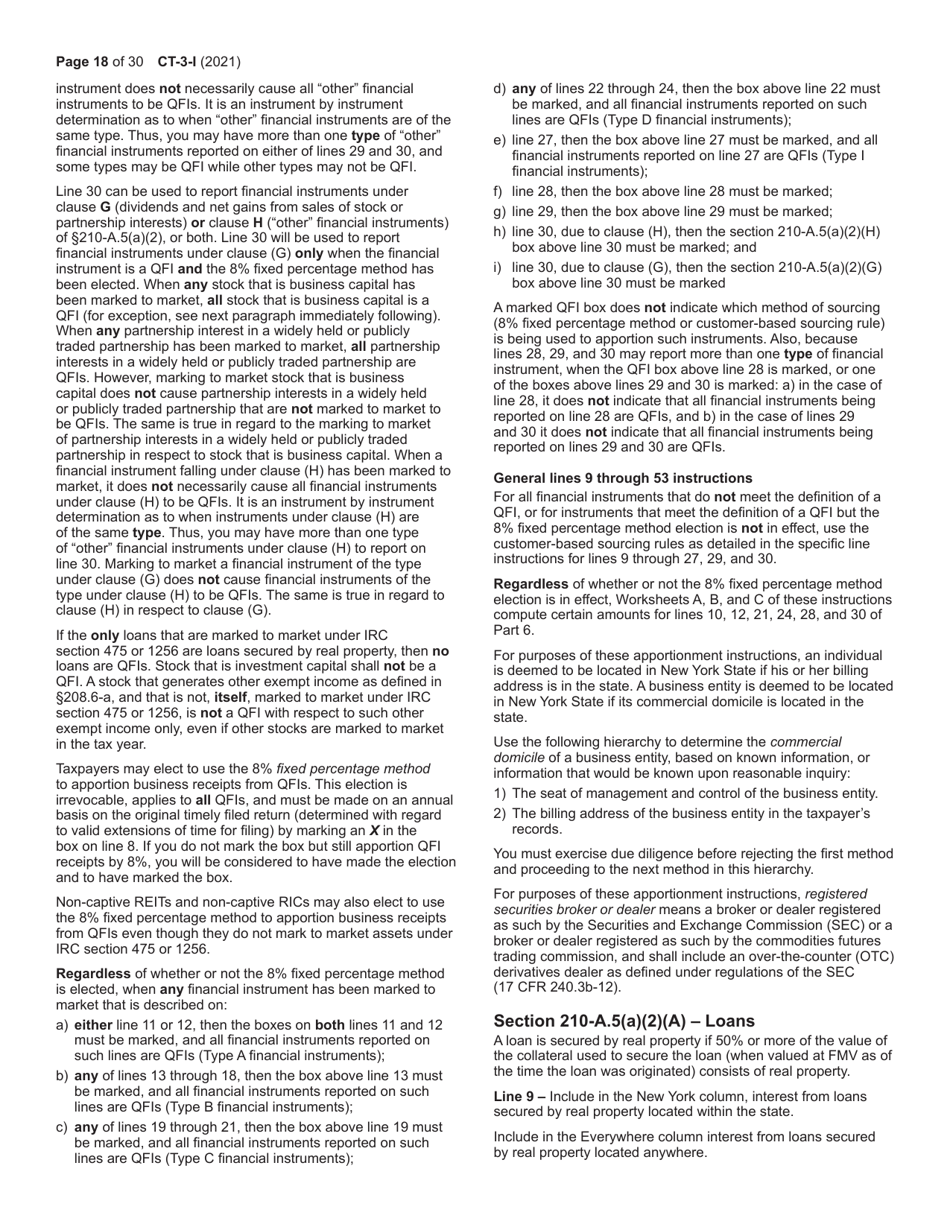 Instructions for Form CT-3 General Business Corporation Franchise Tax Return - New York, Page 18