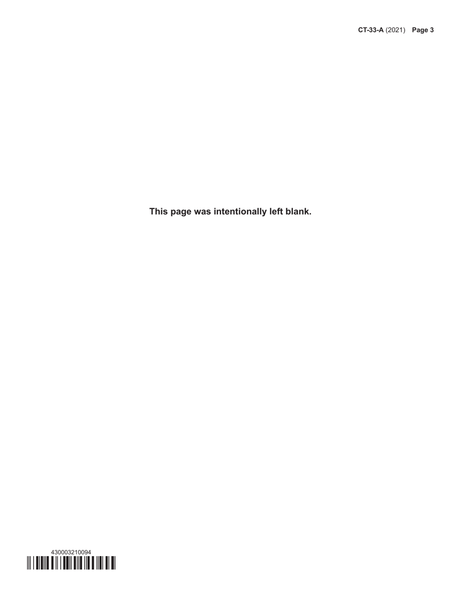 Form CT-33-A Life Insurance Corporation Combined Franchise Tax Return - New York, Page 3