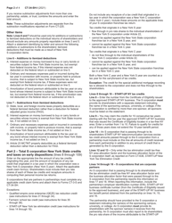 Instructions for Form CT-34-SH New York S Corporation Shareholders&#039; Information Schedule - New York, Page 2