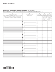 Form CT-34-SH New York S Corporation Shareholders&#039; Information Schedule - New York, Page 4