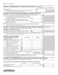 Form CT-184 Transportation and Transmission Corporation Franchise Tax Return on Gross Earnings - New York, Page 2