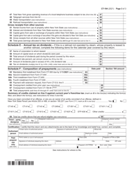 Form CT-184 Transportation and Transmission Corporation Franchise Tax Return on Gross Earnings - New York, Page 3