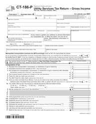 Document preview: Form CT-186-P Utility Services Tax Return - Gross Income - New York