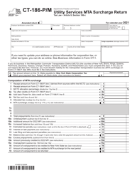 Document preview: Form CT-186-P/M Utility Services Mta Surcharge Return - New York