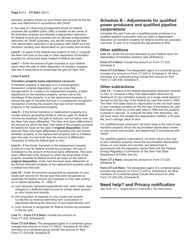 Instructions for Form CT-224 Public Utility, Power Producer, and Pipeline Adjustments - New York, Page 2
