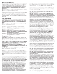 Instructions for Form CT-186-E Telecommunications Tax Return and Utility Services Tax Return - New York, Page 2