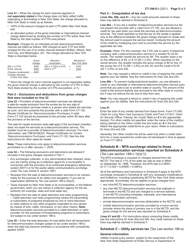 Instructions for Form CT-186-E Telecommunications Tax Return and Utility Services Tax Return - New York, Page 5