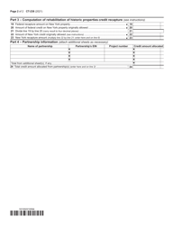 Form CT-238 Claim for Rehabilitation of Historic Properties Credit - New York, Page 2