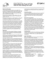 Document preview: Instructions for Form CT-241 Claim for Clean Heating Fuel Credit - New York