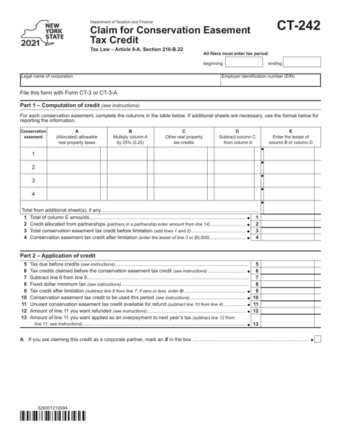 Form CT-242 2021 Printable Pdf