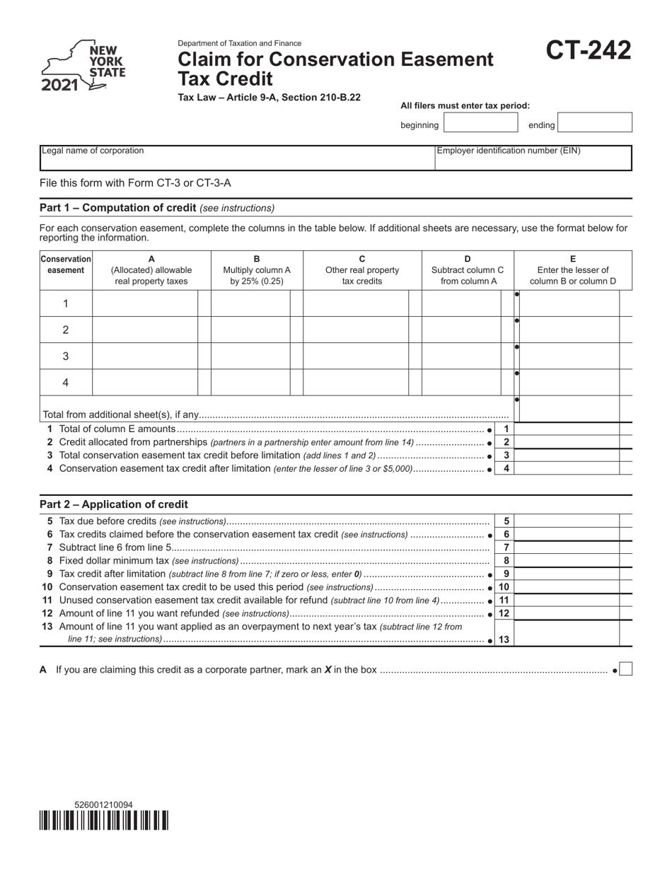 Form CT242 Download Printable PDF or Fill Online Claim for