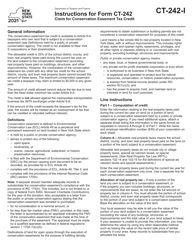 Instructions for Form CT-242 Claim for Conservation Easement Tax Credit - New York