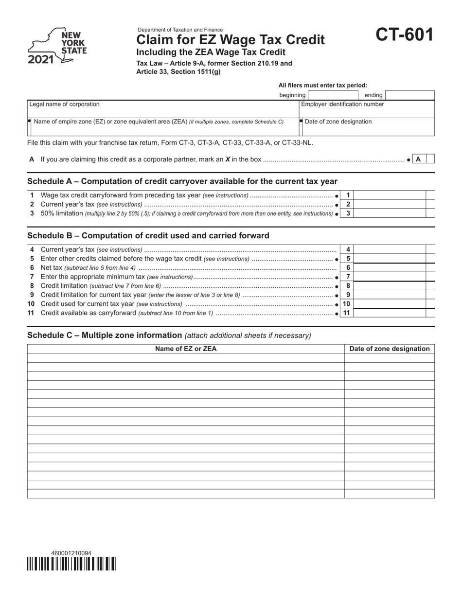 Form CT-601 - 2021 - Fill Out, Sign Online and Download Printable PDF ...