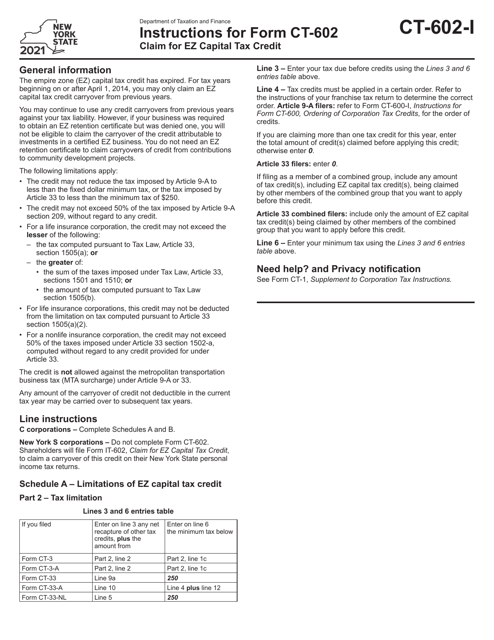 Form CT-602 2021 Printable Pdf