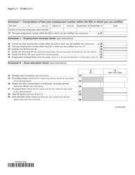 Form CT-604 Claim for Qeze Tax Reduction Credit - New York, Page 6