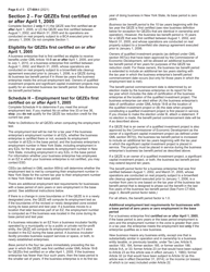 Instructions for Form CT-604 Claim for Qeze Tax Reduction Credit - New York, Page 6