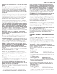 Instructions for Form CT-611 Claim for Brownfield Redevelopment Tax Credit for Qualified Sites Accepted Into the Brownfield Cleanup Program Prior to June 23, 2008 - New York, Page 3