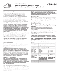 Document preview: Instructions for Form CT-631 Claim for Security Officer Training Tax Credit - New York