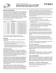 Instructions for Form CT-635 New York Youth Jobs Program Tax Credit - New York