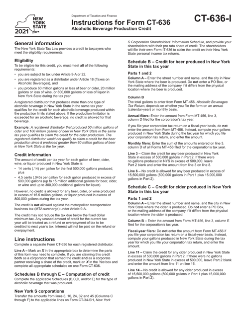 Form CT-636 2021 Printable Pdf