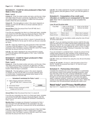 Instructions for Form CT-636 Alcoholic Beverage Production Credit - New York, Page 2