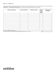 Form CT-640 Start-Up Ny Telecommunication Services Excise Tax Credit - New York, Page 2