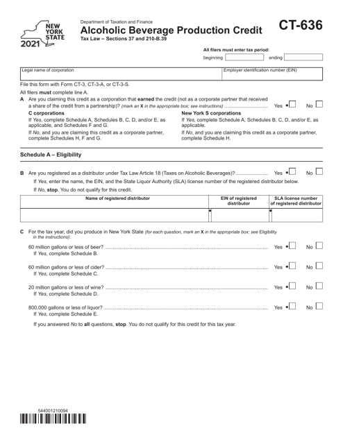 Form CT-636 2021 Printable Pdf