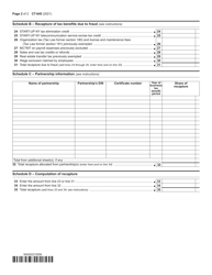 Form CT-645 Recapture of Start-Up Ny Tax Benefits - New York, Page 2