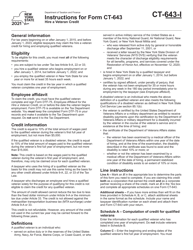 Instructions for Form CT-643 Hire a Veteran Credit - New York