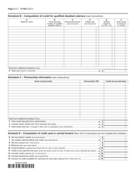 Form CT-643 Hire a Veteran Credit - New York, Page 2