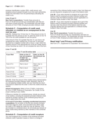 Instructions for Form CT-652 Employer-Provided Child Care Credit - New York, Page 2