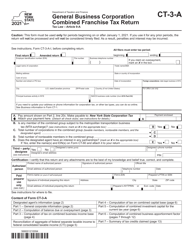 Document preview: Form CT-3-A General Business Corporation Combined Franchise Tax Return - New York