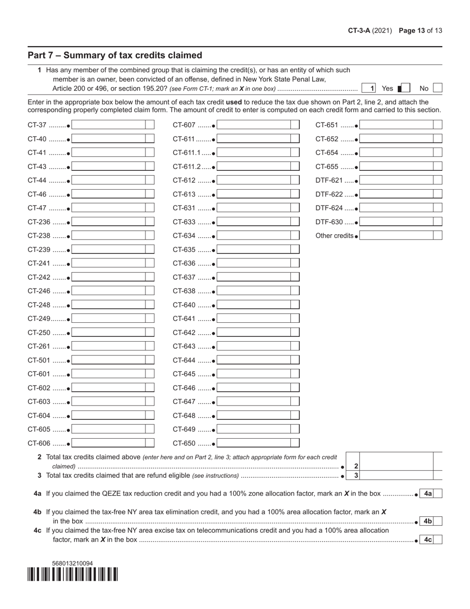 Form CT-3-A - 2021 - Fill Out, Sign Online and Download Printable PDF ...