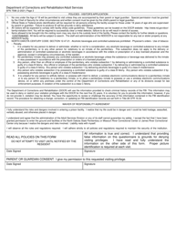 Form SFN7598 Visitor&#039;s Application - North Dakota, Page 2