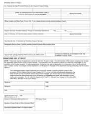 Form SFN8932 Application for License to Operate a Hospice Program - North Dakota, Page 2