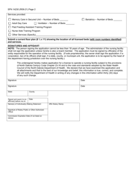 Form SFN14230 Application for License to Operate a Nursing Facility - North Dakota, Page 2