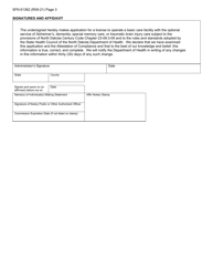 Form SFN61362 Initial Application for the Optional Alzheimer&#039;s Dementia, Special Memory Care, or Traumatic Brain Injury Services in a Basic Care Facility - North Dakota, Page 3